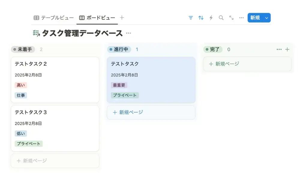 Notion「カンバンボード」の全体像
