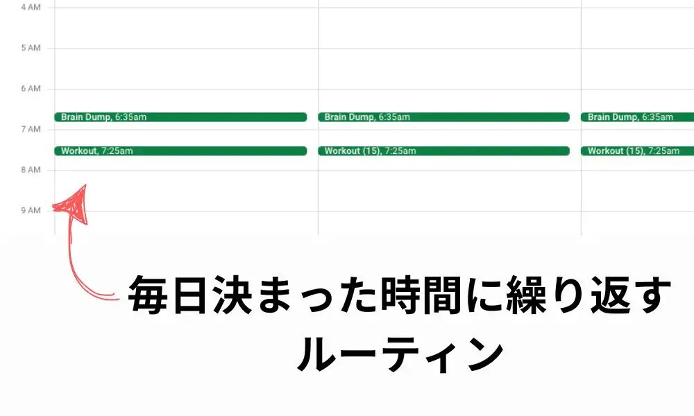 googleカレンダーの繰り返しスケジュール