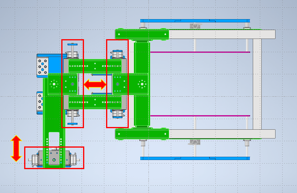 ユーザの前腕、上腕長さ調整機構
