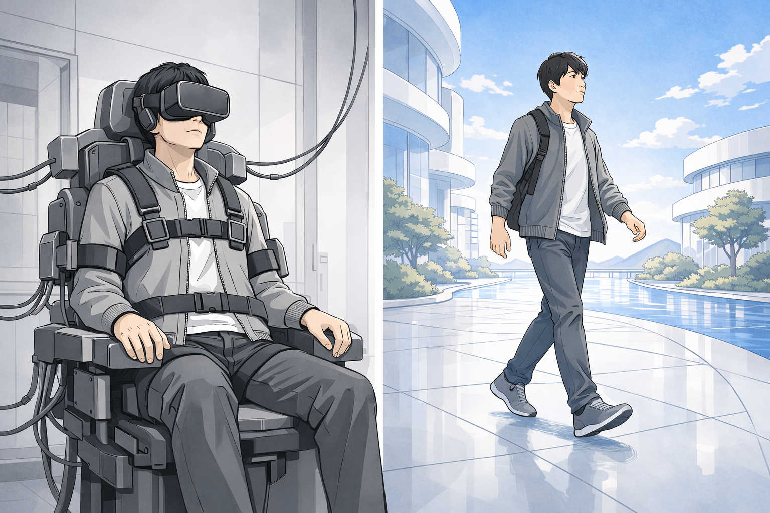 固定された身体から、別の身体で世界へ入る。