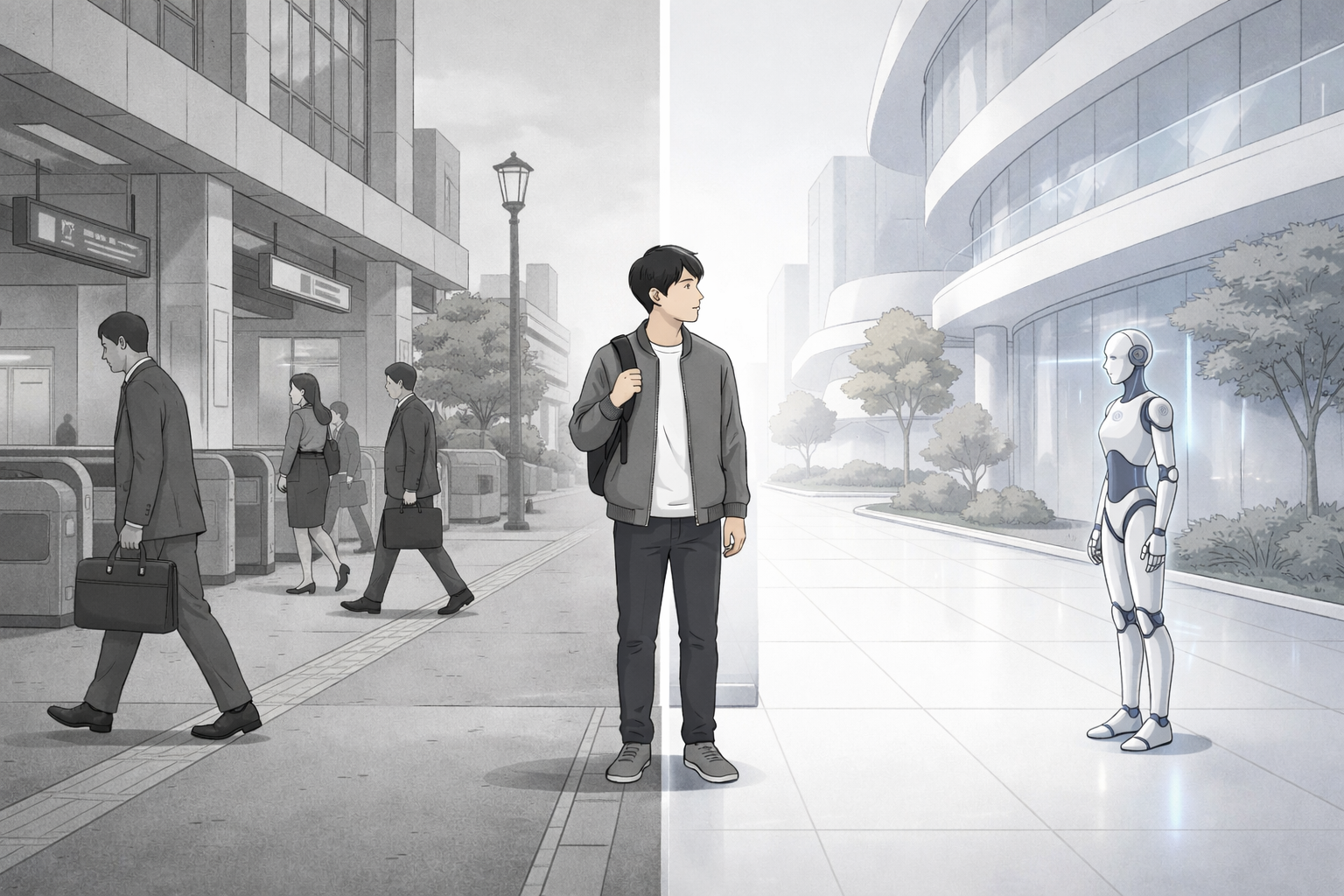 現実の比較社会の外側に、別の生活圏が開いていく。