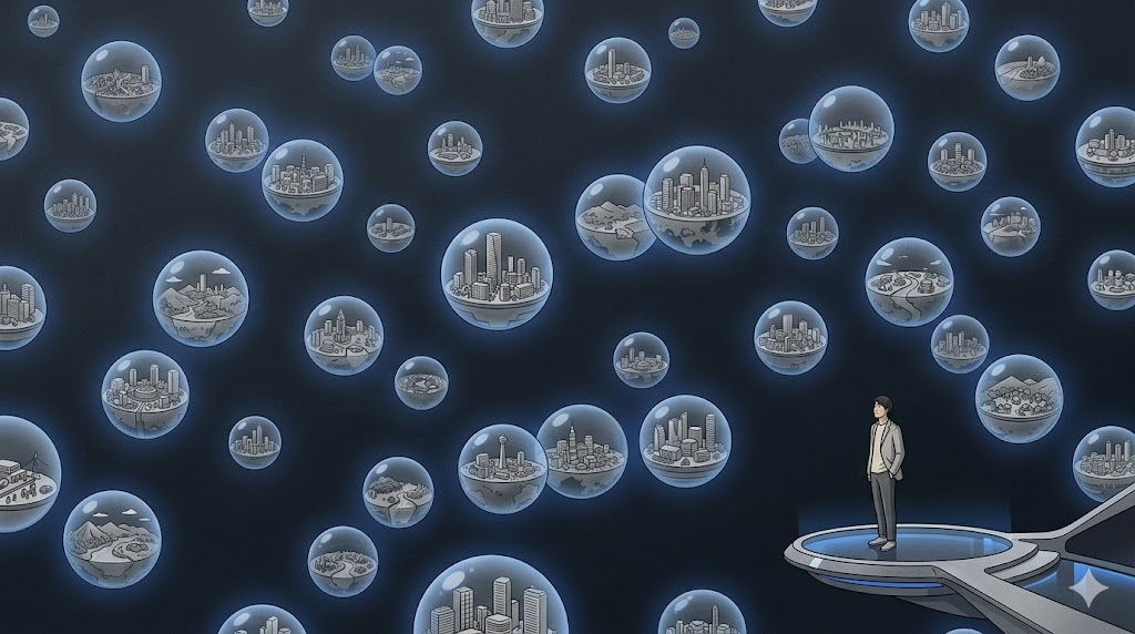 争わないために世界を分ける。すると、いまの現実もその一つに見えてくる。