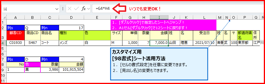 Excelマクロ開発セルネッツ|無料！納入後カスタマイズ可能な設計でご提供