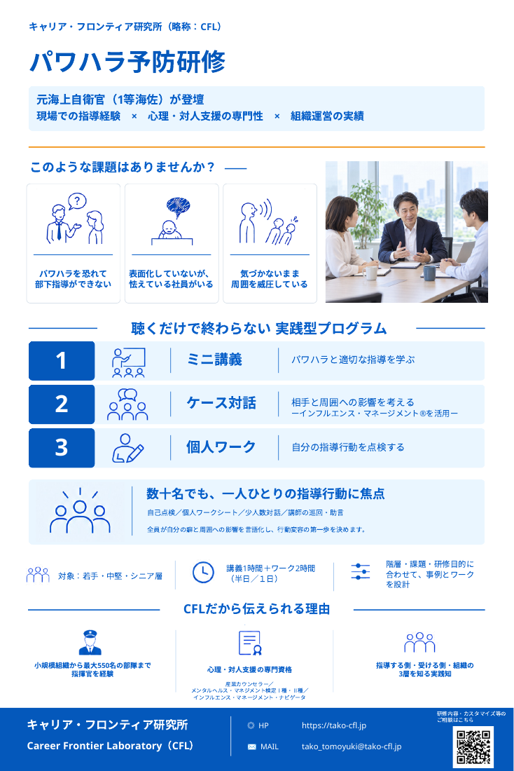 パワハラ予防研修のご案内