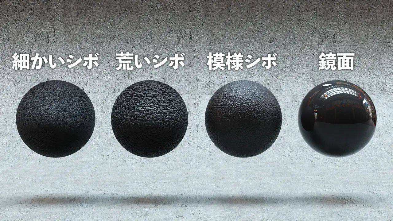 シボの種類と与える印象