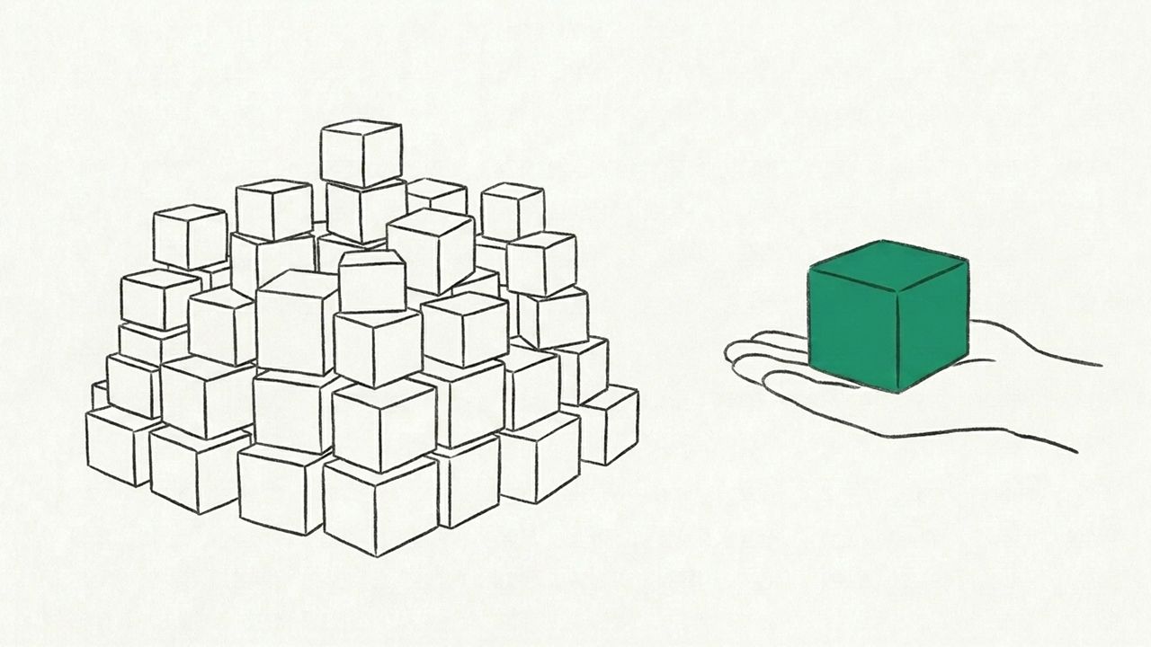 試作を1つだけ手に持ち、先行予約で売れた数だけ作る「売れてから作る」商品化を表したイラスト