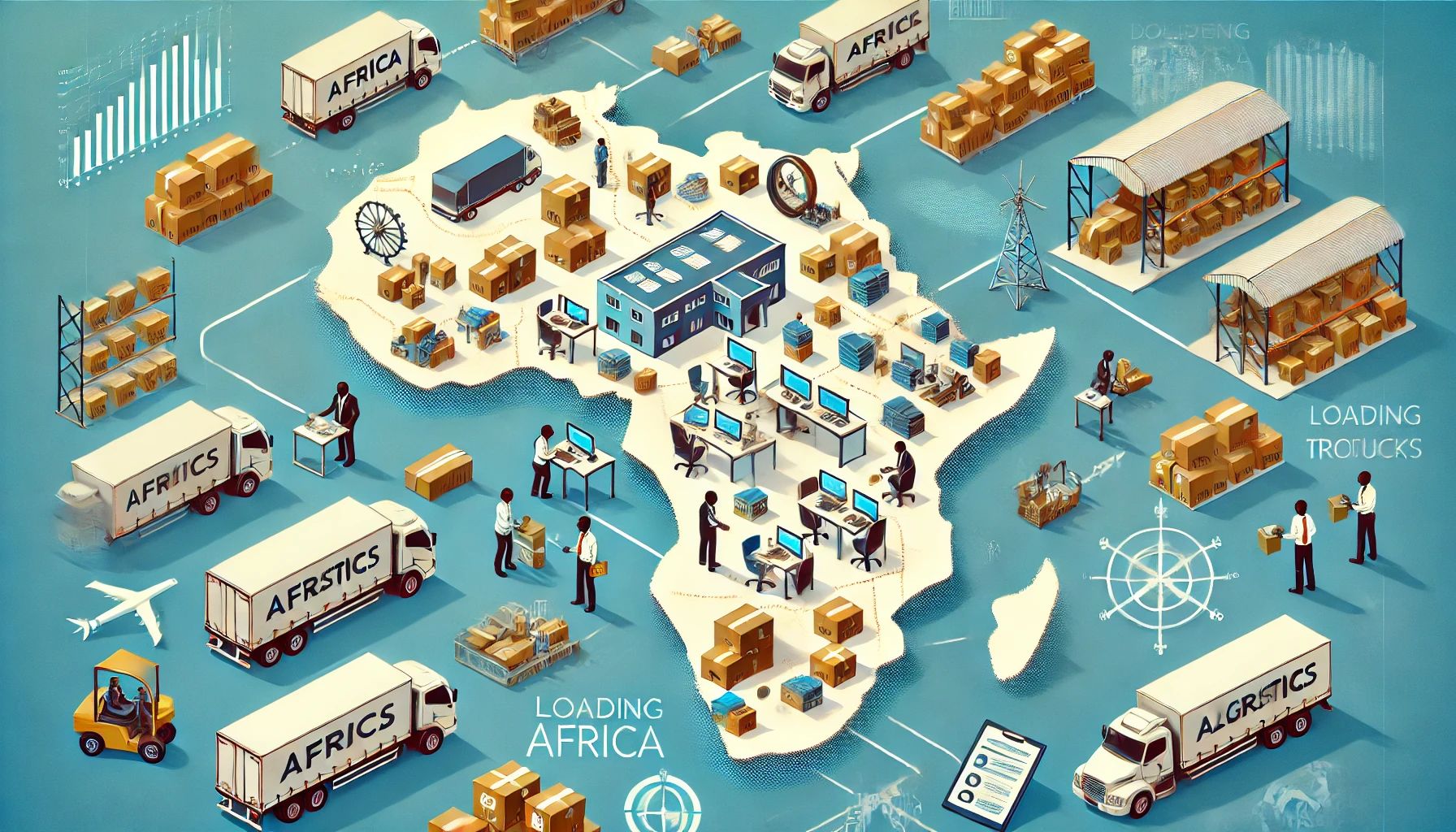 EC物流と業務オペレーションのイラスト図