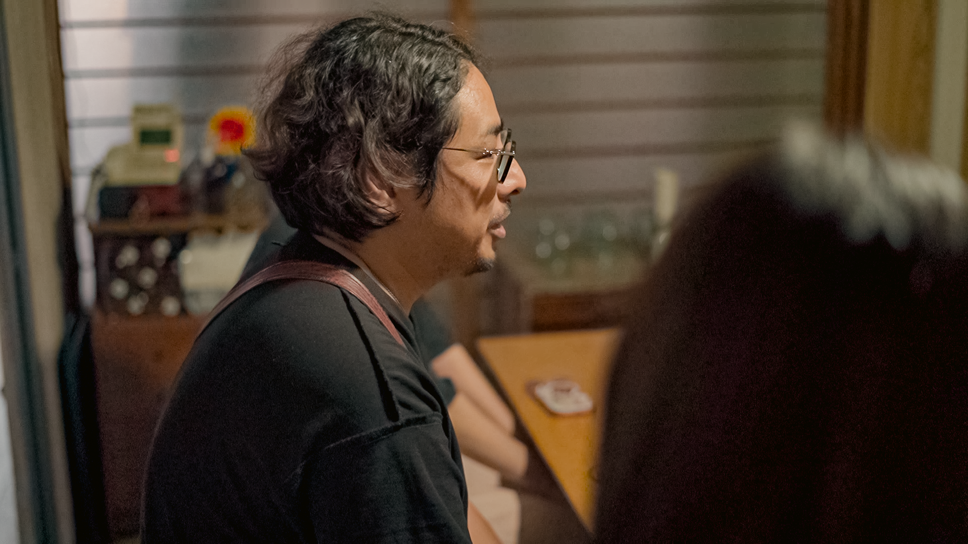 京都市 伊藤圭之さんと、Mさんと会話をされている様子。
Keishi Ito, from Kyoto City Hall, in conversation with M.