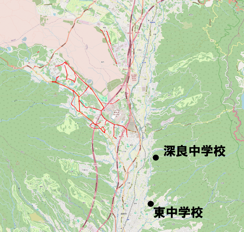 図2.t = 0(初期配置)
