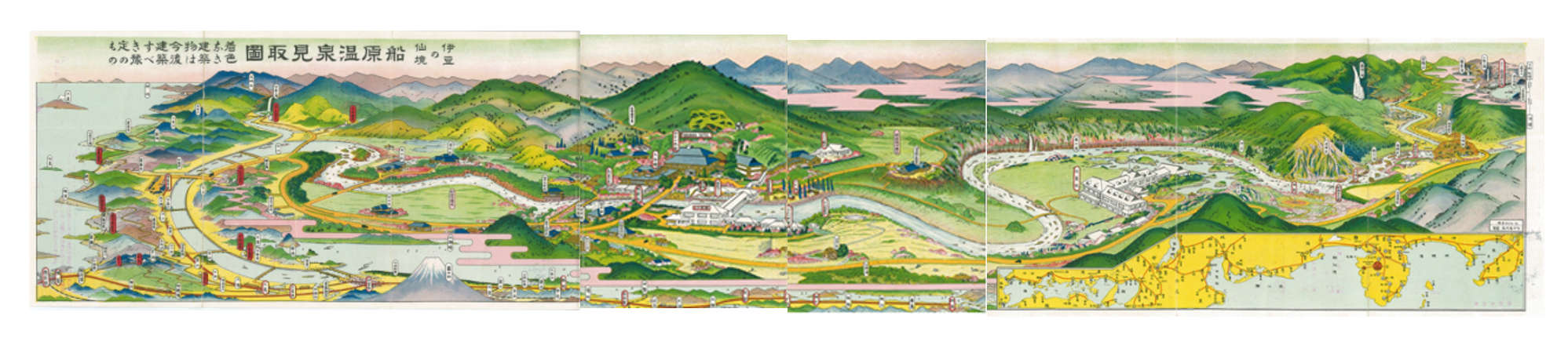 図１７．船原温泉見取図 『伊豆の仙境 船原温泉と船原ホテル』（リーフレット）より　筆者蔵