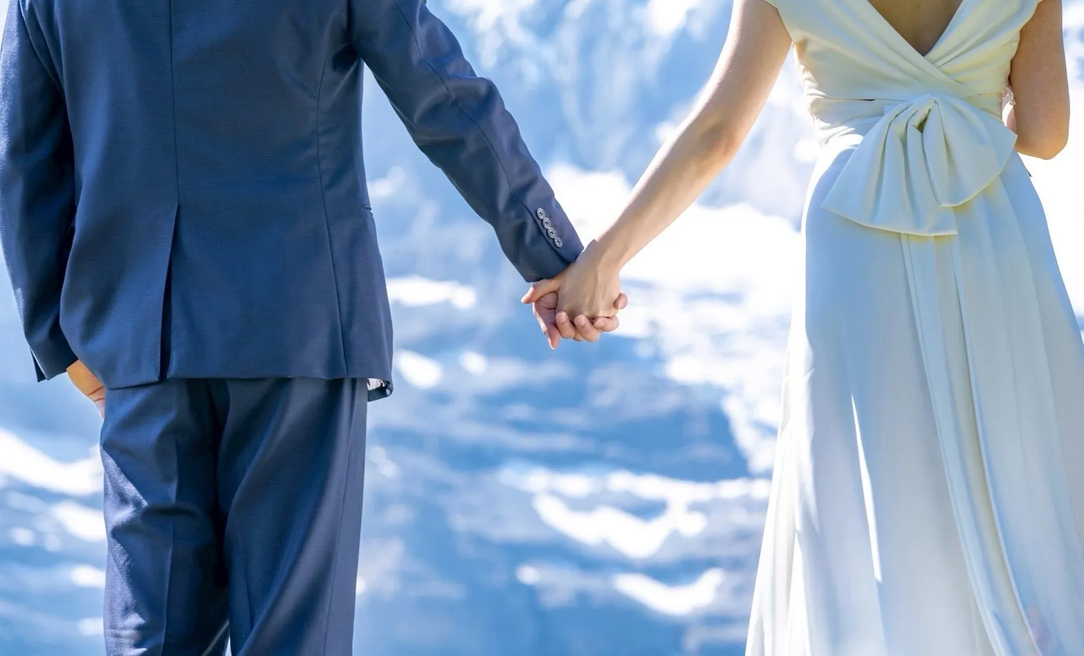 One of our wedding photos taken at Kleine Scheidegg