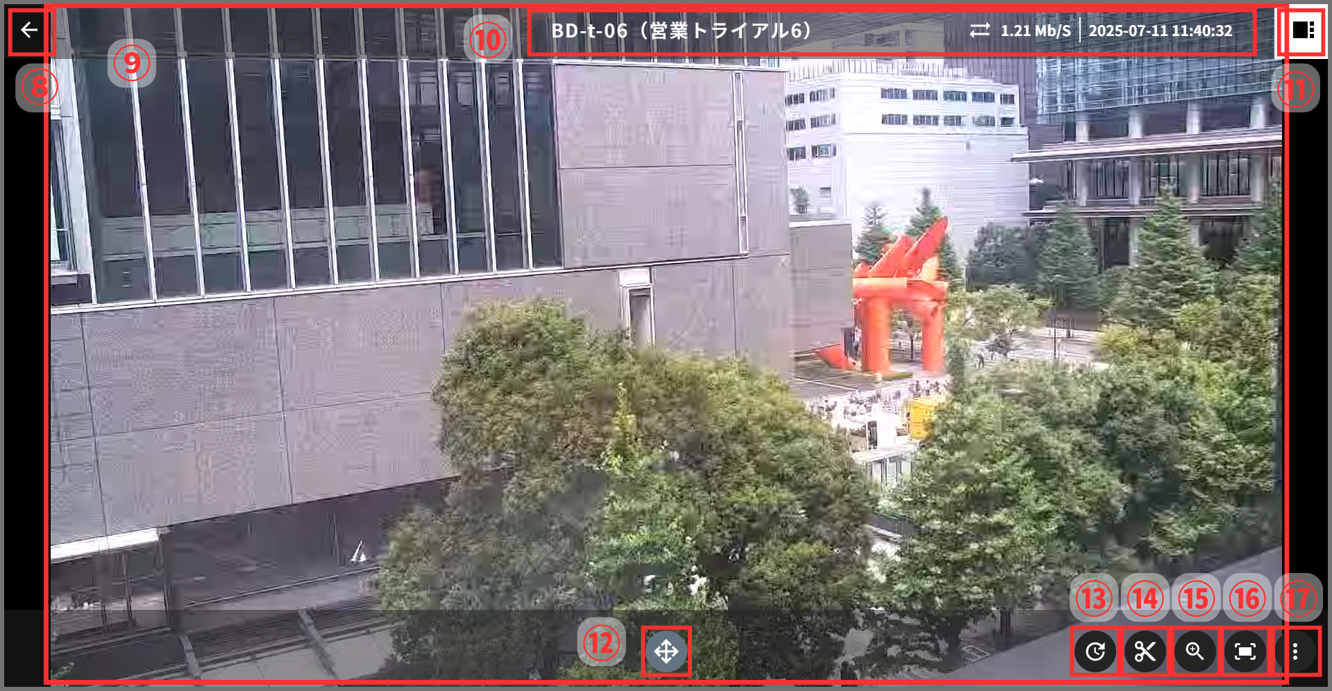 JIZAIPAD Viewer プレイヤー画面