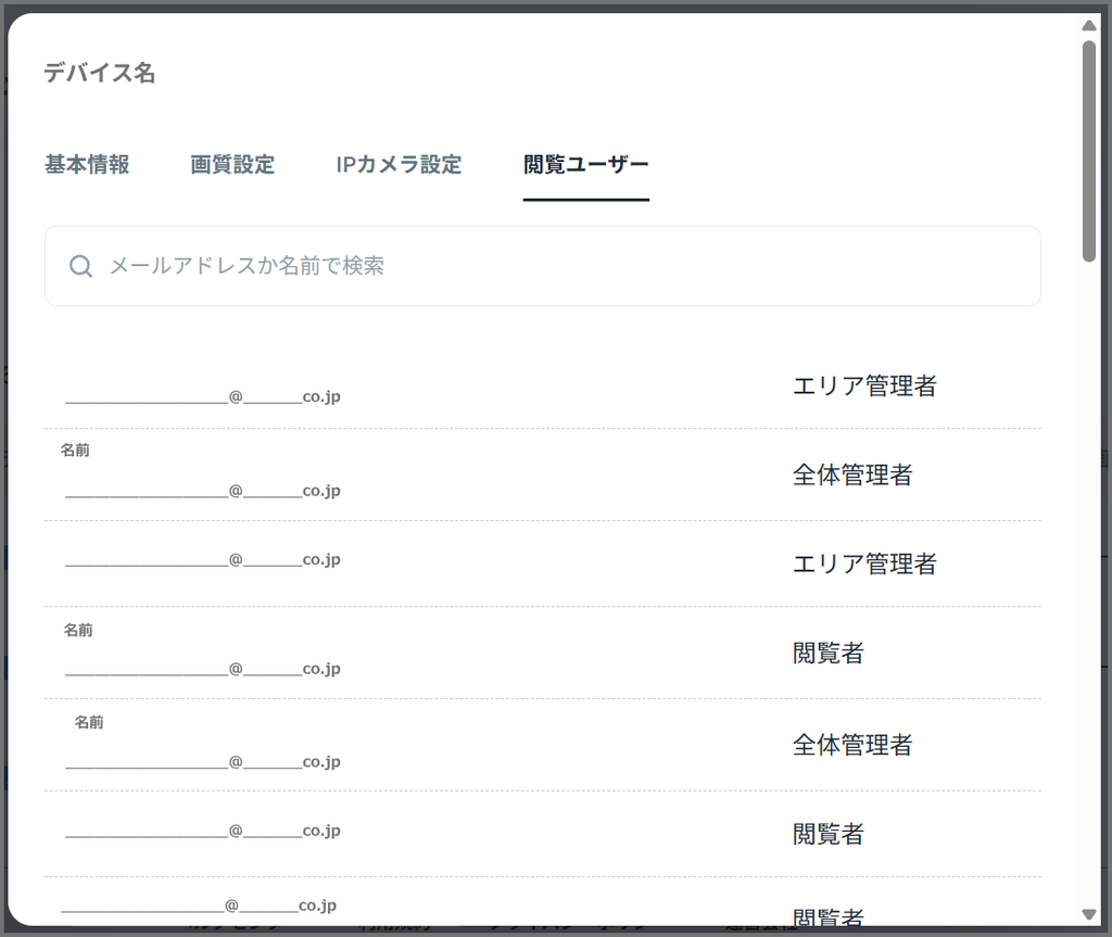 閲覧ユーザータブ