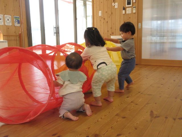 トンネルくぐりも上手になりました。