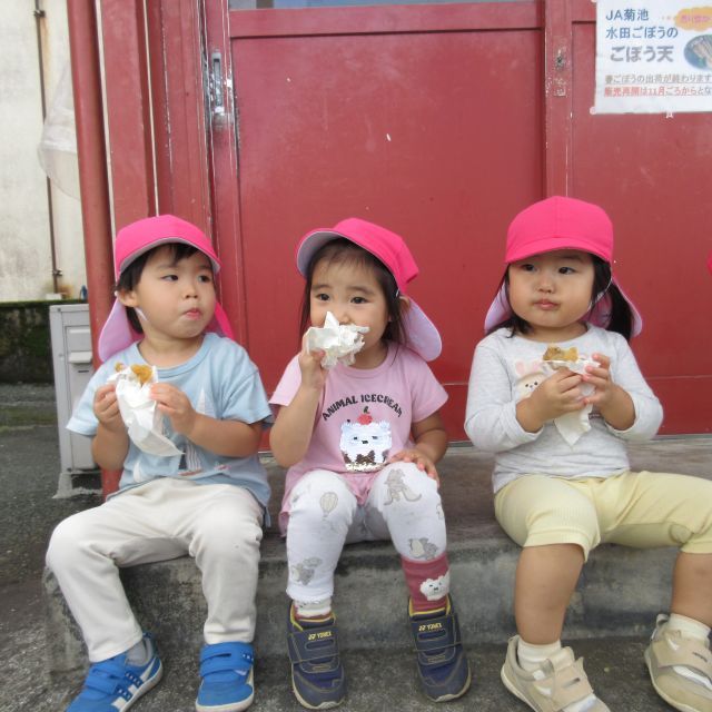 ご馳走様でした、美味しかったね～と満足笑顔の子ども達。