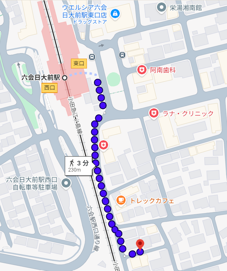 駅から徒歩で３分です。