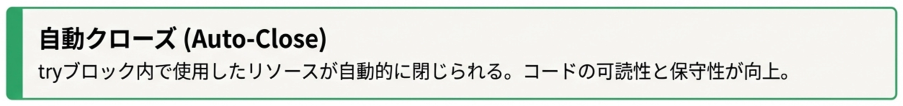 自動クローズ（Auto-Close）についての説明
