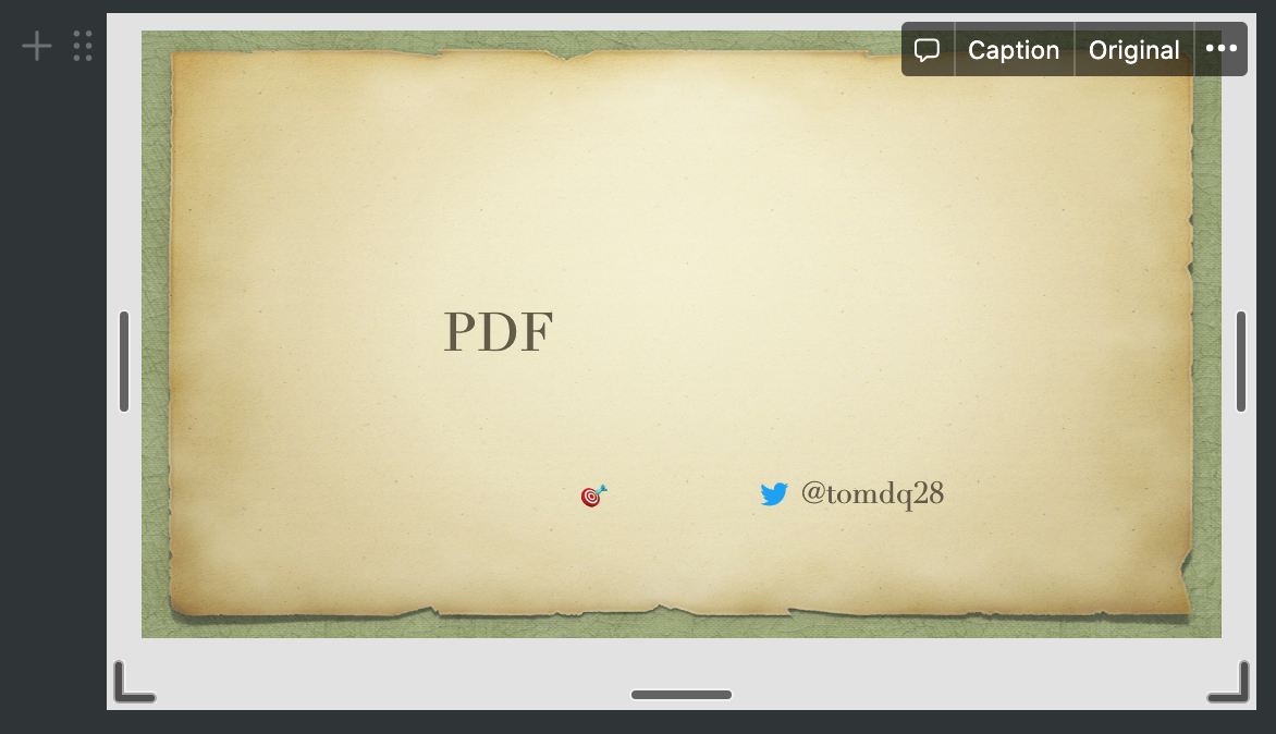 Keynoteで作成したPDFデータをページ内埋め込みした時の様子 | Keynoteで作成したPDFデータをページ内埋め込みした時の様子