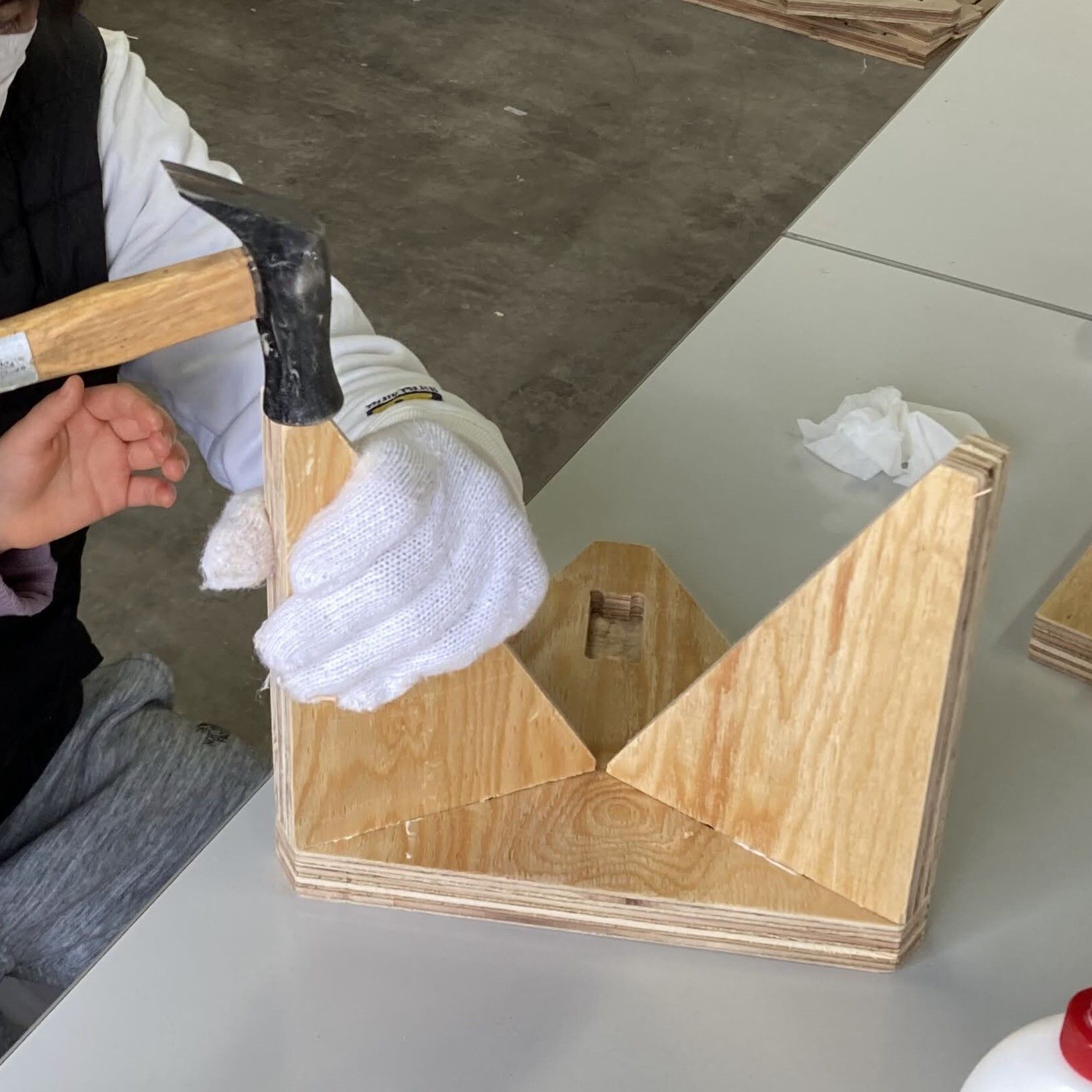 ハンマーでの嵌め込み 