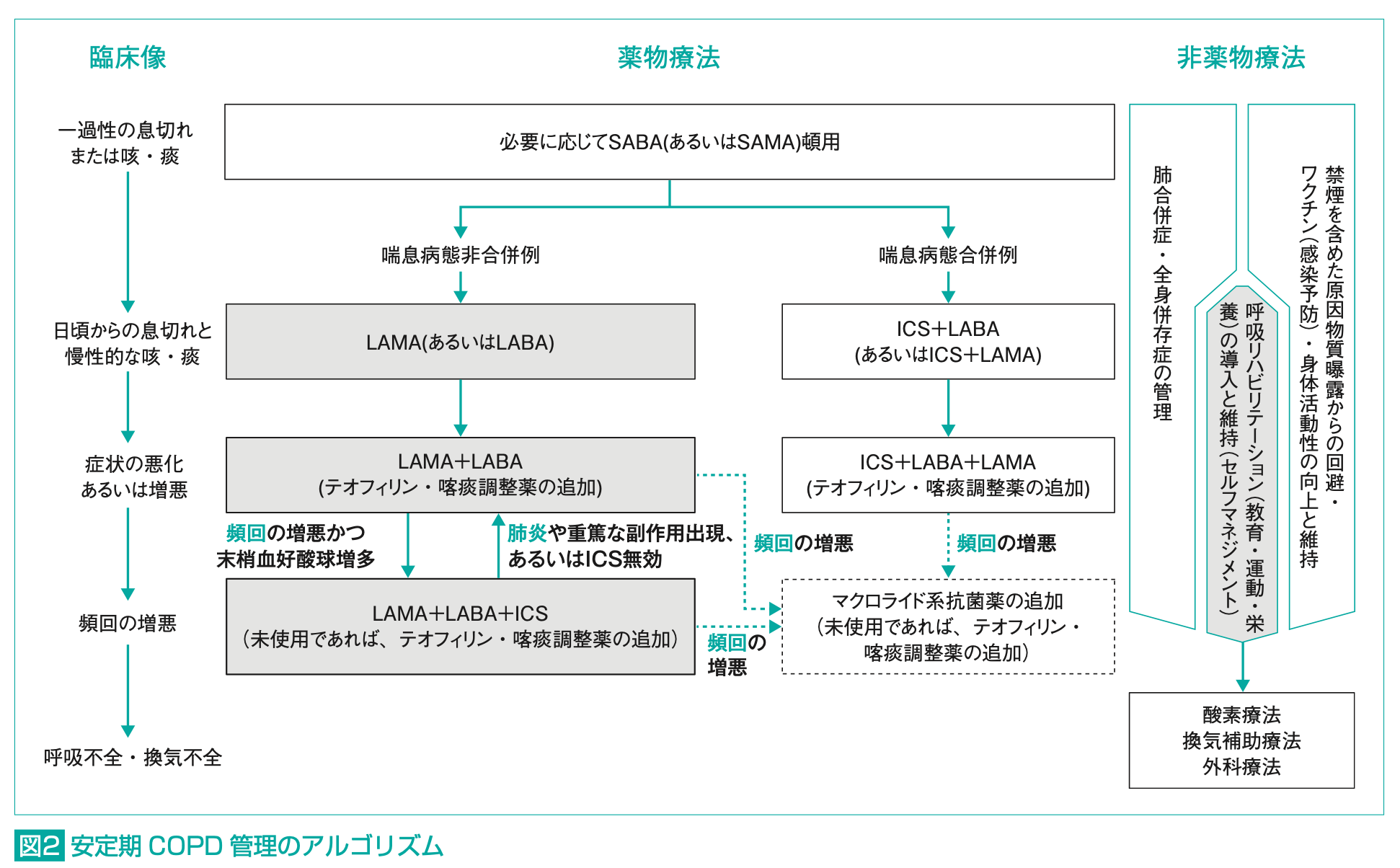 COPD(慢性閉塞性肺疾患)診断と治療のためのガイドライン2022