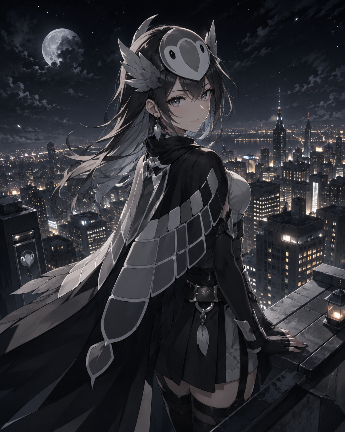 In the dark.