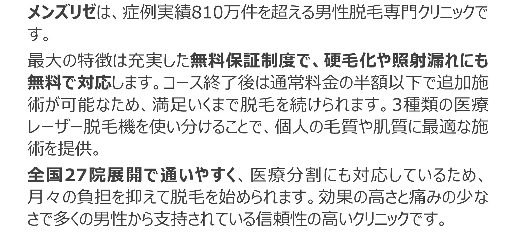 No.2 メンズリゼの説明文