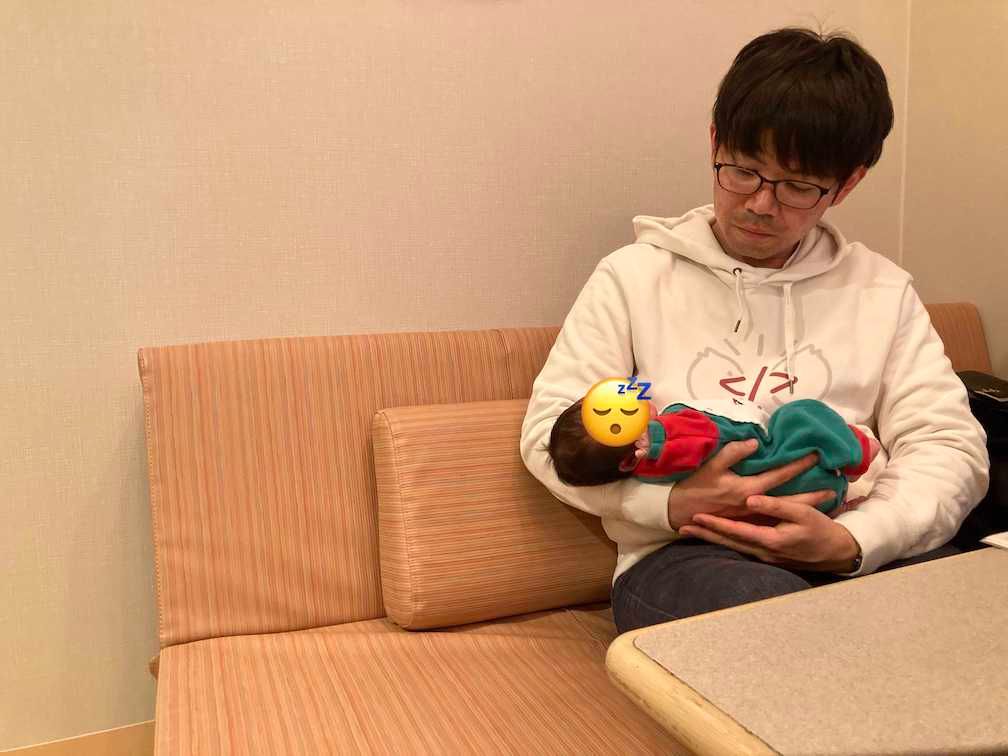 生まれてすぐの入院中は一日あたり1名、面会が許されていました