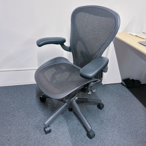 椅子は腰に負担の少ないアーロンチェア(18万円)です。