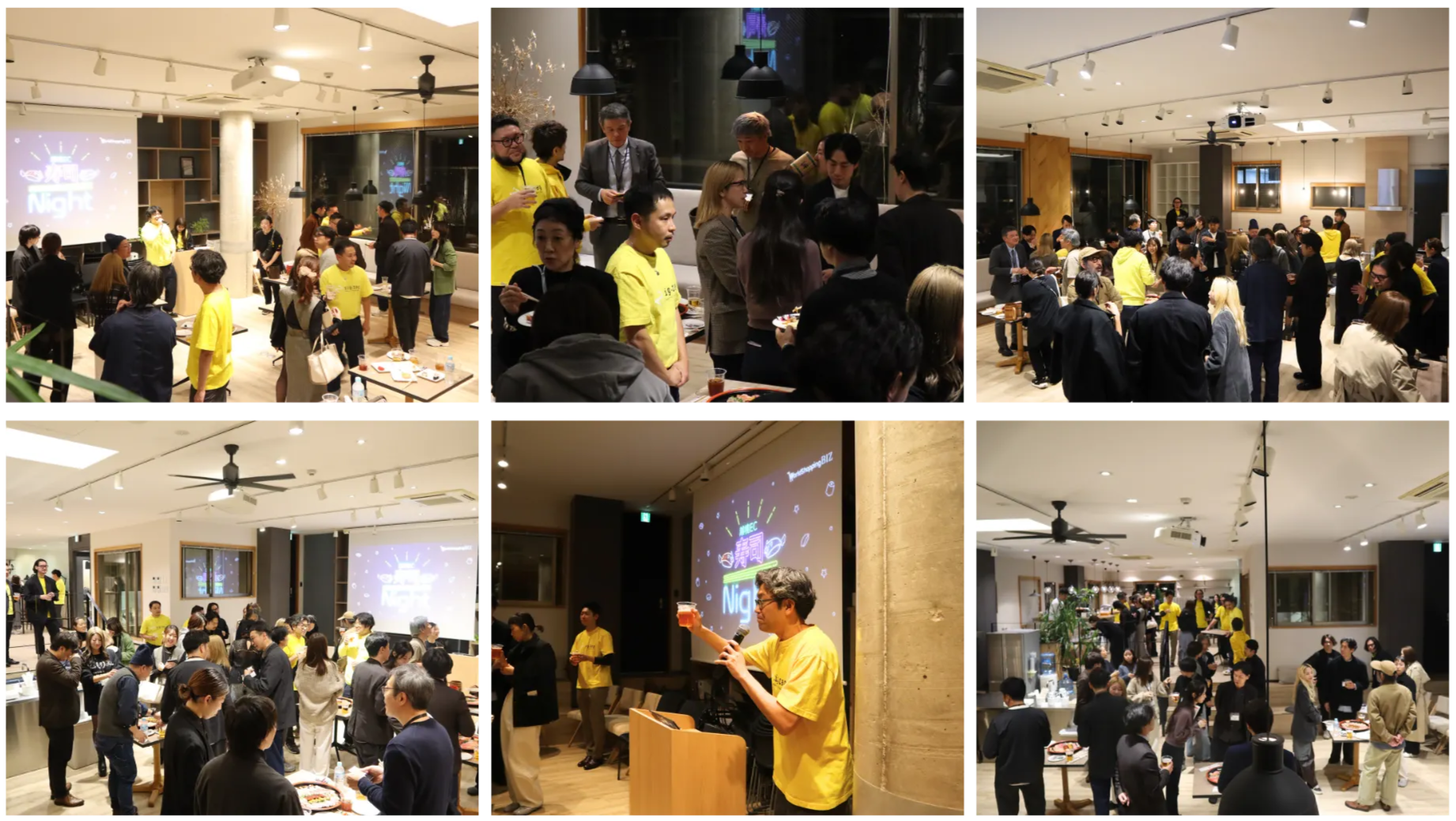 ▲会場内の様子:お酒も進み皆様大盛り上がりでした!