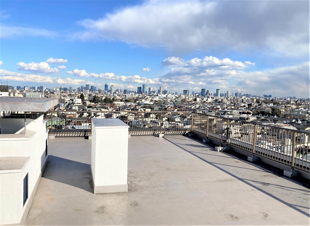 明大前屋上・抜けが良い・広い・24時間撮影可能！マンション外観・共用部分・室内撮影相談可能！ドローンも飛ばせます！