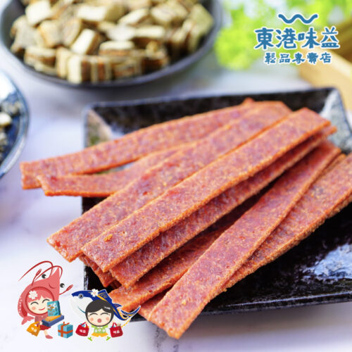 嚴選深海鮪魚製作，完整保留鮮甜海味與十足嚼勁，這款**東港味益鮪魚肉乾**，是**公認必買的**蟬聯多年熱銷的明星商品。
