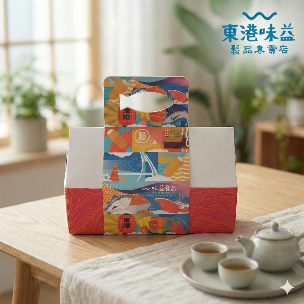 匯集東港在地頂級海味鮪魚鬆蛋捲，展現尊貴大氣的送禮品味，這款**屏東味益超級捲禮盒**，是**屏東冠軍名店**蟬聯多年熱銷的明星商品。