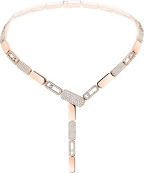 Y Shape Moissanite Diamond Necklace Silver Elegant Drop Design Sparkling Luxury Party Wear Daily Style Necklace