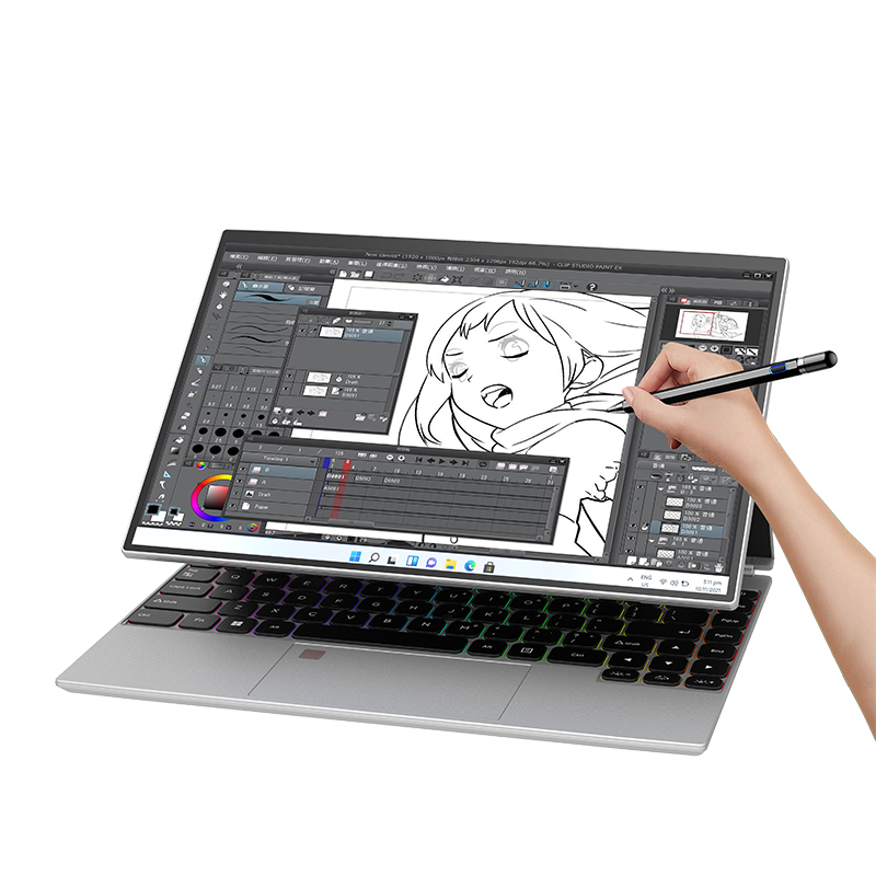 Wholesale 14-inch Business Laptop with 2560*1440 IPS Screen Core I5 11 Generation 1TB Gaming Series Portable PC with US CN Plugs