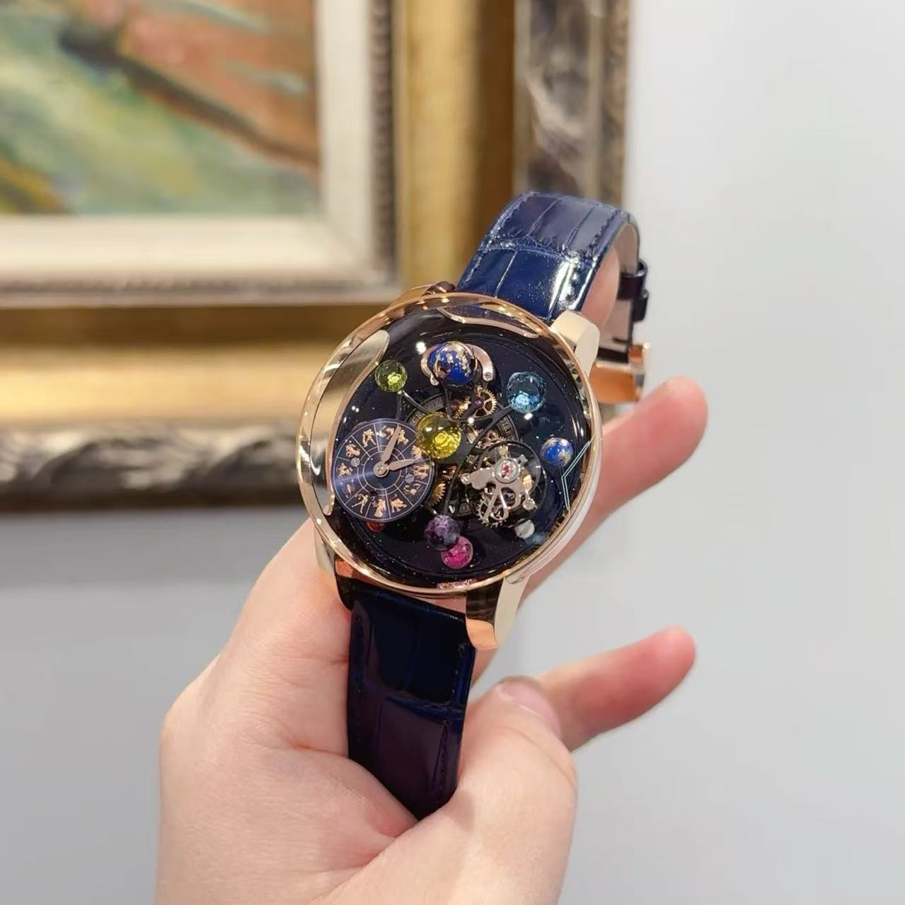 Factory Customized Jaoob Top of the Line Watch Luxury Earth Rotation 1-1 Mechanical Watch