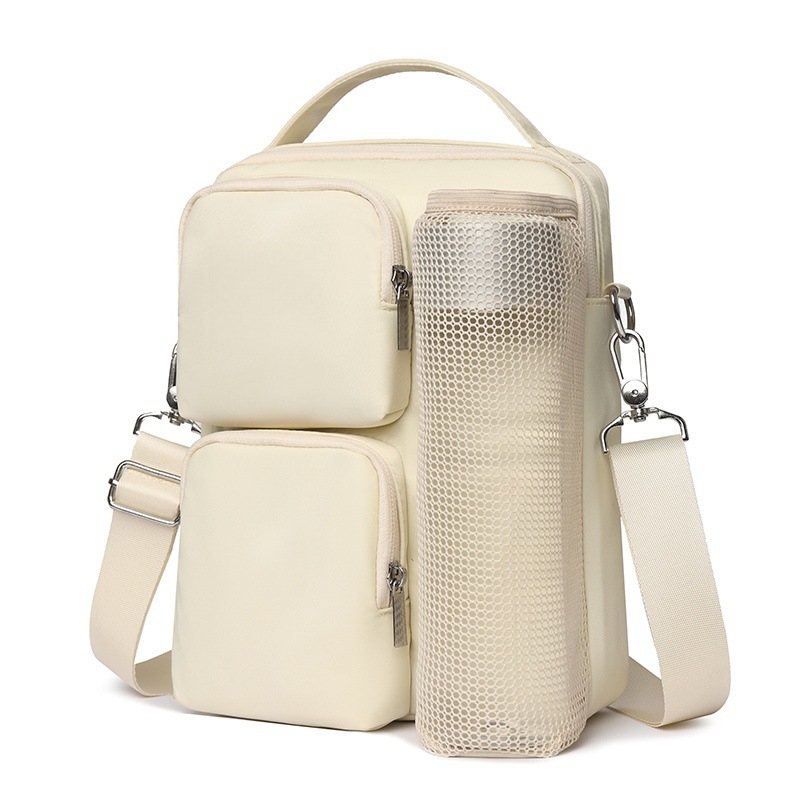 Cross-border New PU Women's Crossbody Bag Large Capacity Lightweight Casual Zipper Closure Water-repellent Oxford Cloth Handbag