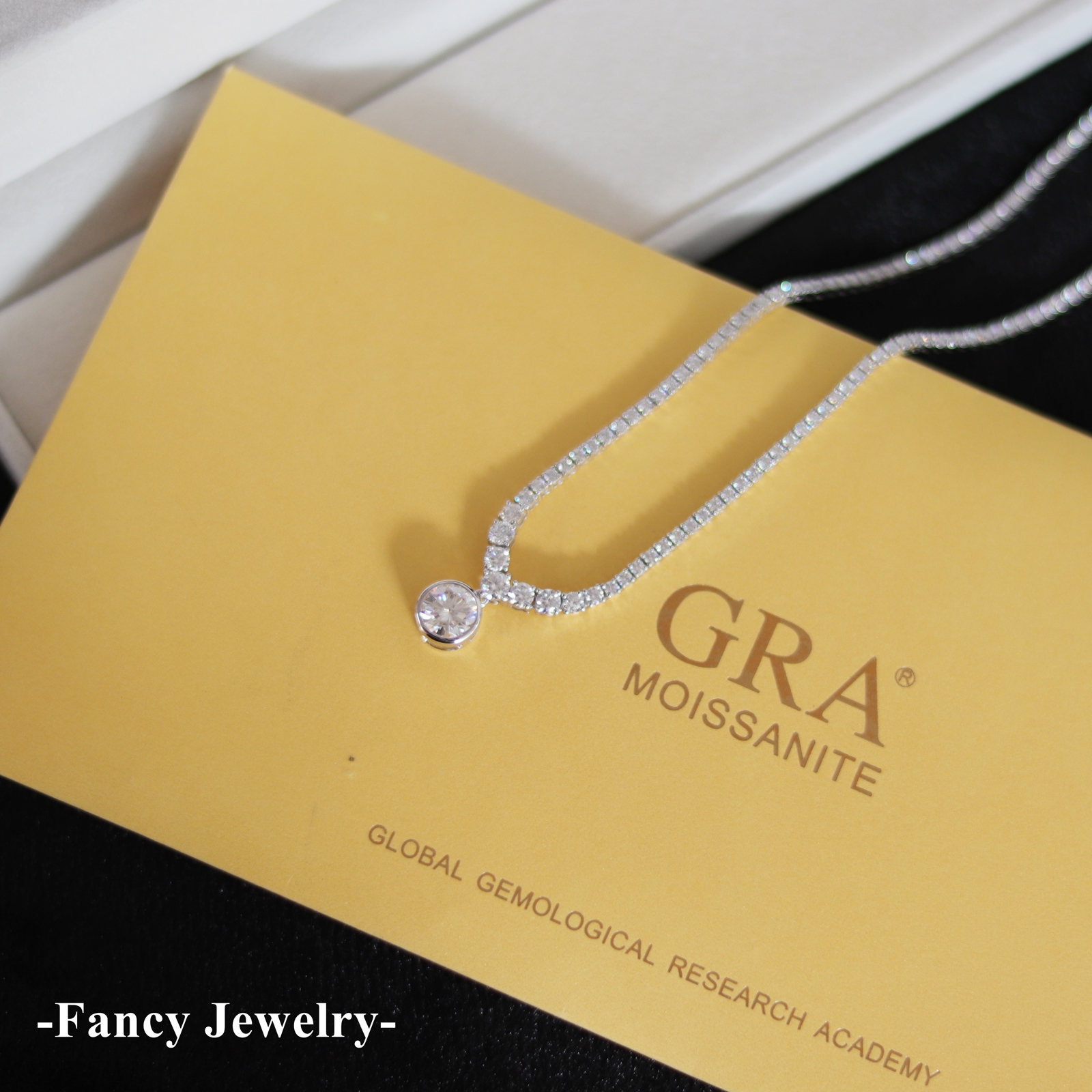 Fancy Jewelry Wholesale Price in Stock 10K 14K Real Gold Tennis Chain 2CT Tennis Choker VVS Moissanite Necklace for Fine Jewelry
