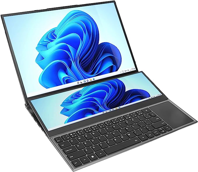 16.1+14 Inch Dual Screen Laptop with Intel I7 Win 11 Touch Screen-for Business and Gaming New Product