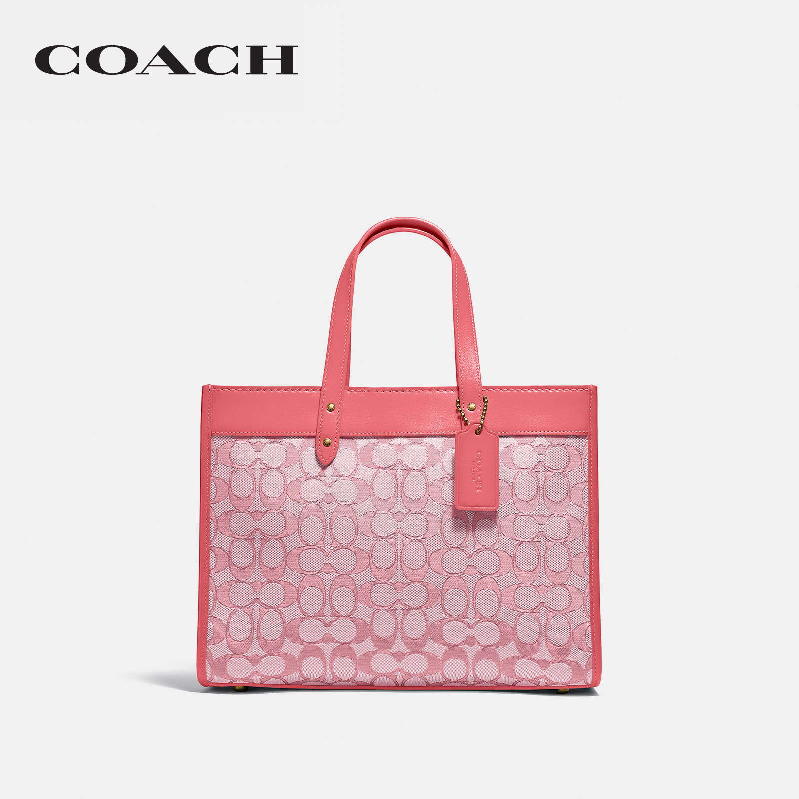 COACH WOMENS FIELD TOTE BAG 30 IN SIGNATURE JACQUARD