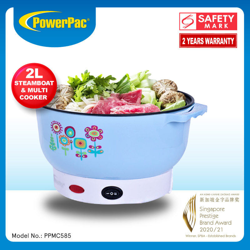 PowerPac Electric Multi cooker 2.0L steamboat noodle cooker hot pot with non stick inner pot (PPMC525)