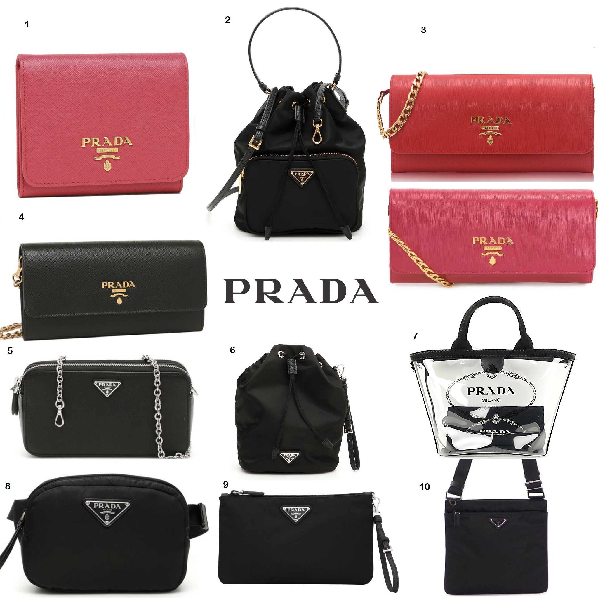 PRADA WOMEN HANDBAGS & WALLET COLLECTION