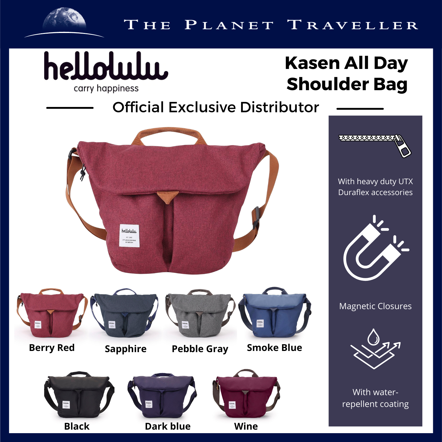 Hellolulu Kasen All Day Shoulder Bag