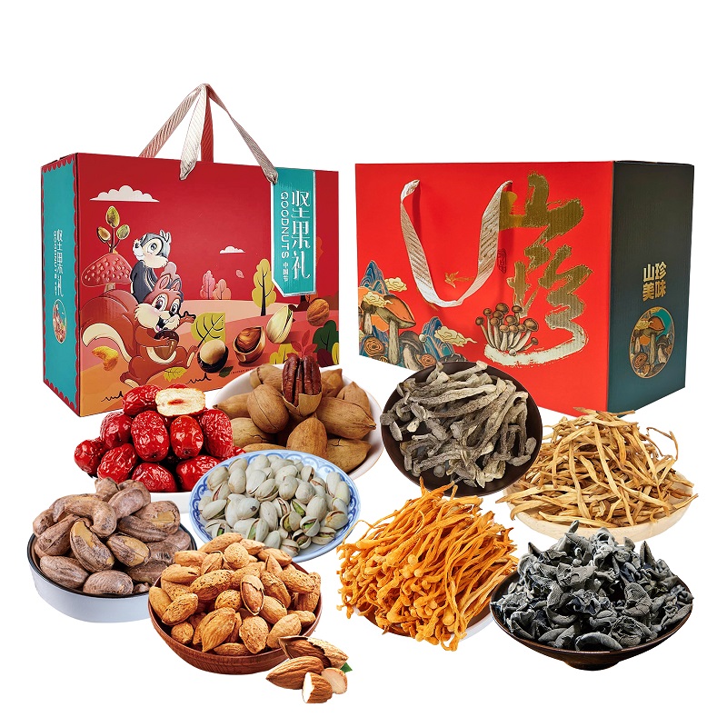 太白县休闲零食坚果干果菌菇干货干菜组合礼盒1850克顺丰包邮