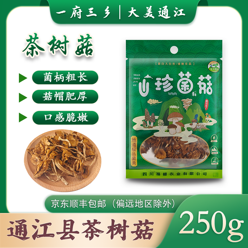 通江县干货干菌子地方土特产干茶树菇250g