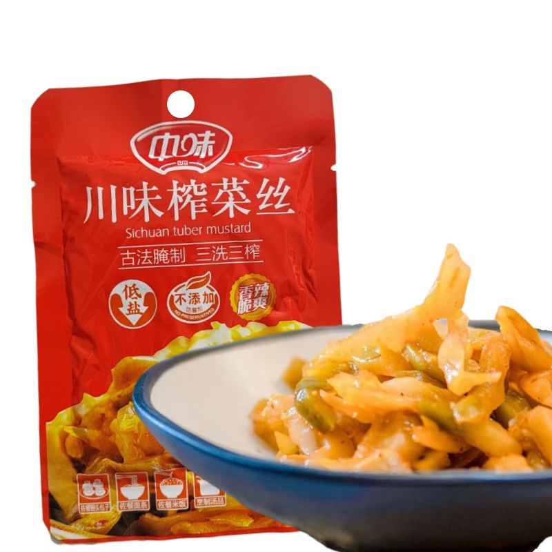 仪陇县 低盐脆嫩  川味榨菜丝60g*100袋/件（整箱）