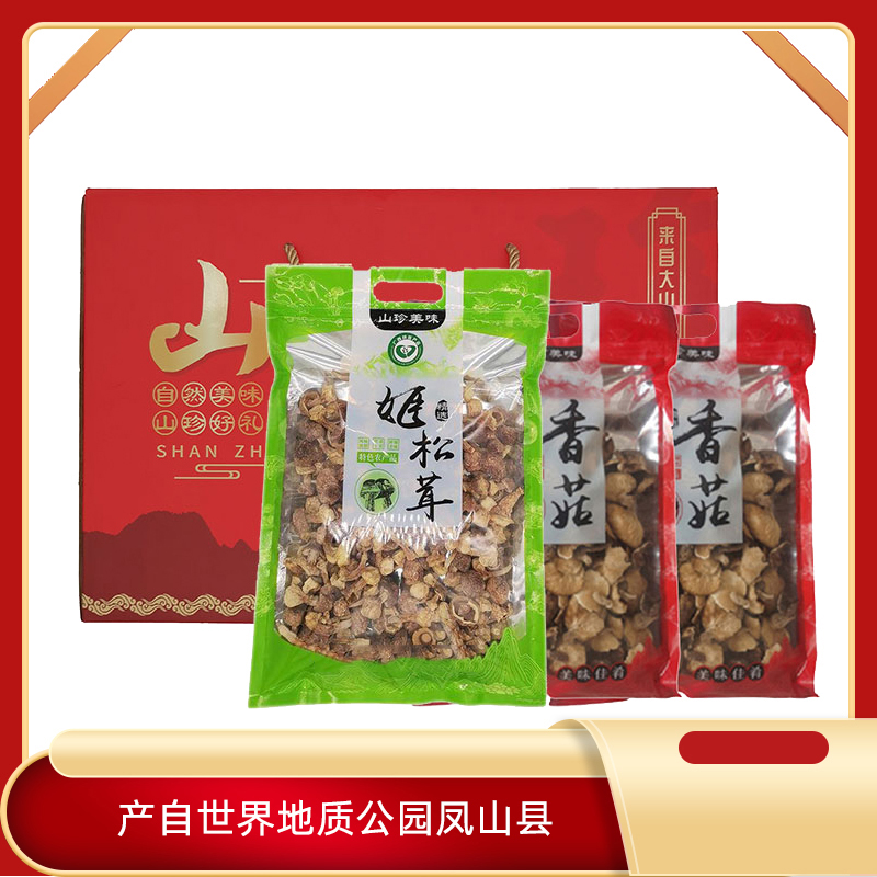 凤山县香菇250g*2包+姬松茸250g礼盒装